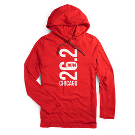 Running Lightweight Hoodie - Chicago 26.2 Vertical