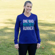 Women's Long Sleeve Tech Tee - One Bad Mother Runner (Bold)