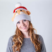 Happy Hatter Santa Knit Beanie Hat