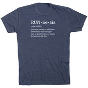 Running Short Sleeve T-Shirt - RUNnesia [Adult Small/Navy] - SS
