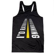 Women's Racerback Performance Tank Top - I'd Rather Be Running