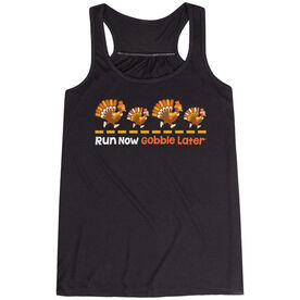 Flowy Racerback Tank Top -  Run Now Gobble Later Turkeys