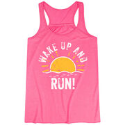 Flowy Racerback Tank Top - Wake Up And Run