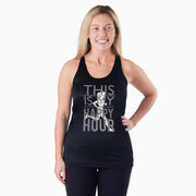 Women's Racerback Performance Tank Top - This Is My Happy Hour