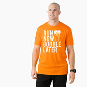 Running Short Sleeve T-Shirt - Run Now Gobble Later (Bold)