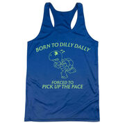 Women's Racerback Performance Tank Top - Born to Dilly Dally