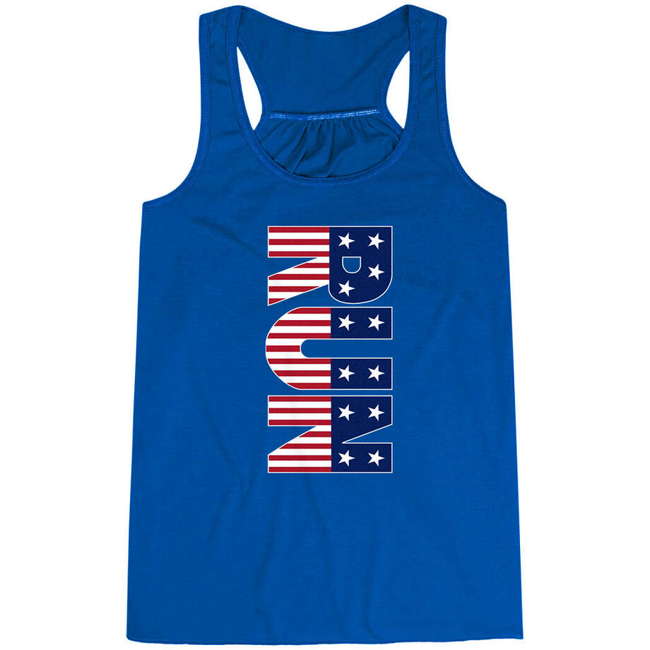 Flowy Racerback Tank Top - Patriotic Run