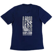 Women's Short Sleeve Tech Tee - A Road Less Traveled - Marathoner