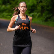 Women's Racerback Performance Tank Top - Gone For a Run Logo