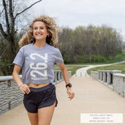 Running Short Sleeve Crop Tee - 26.2 Marathon Vertical