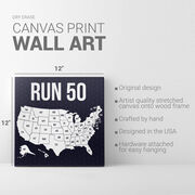 Running Canvas Wall Art - Run 50 States