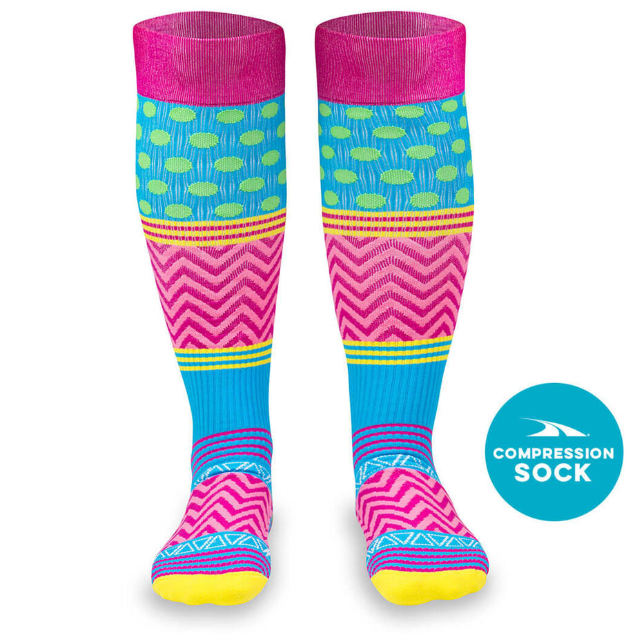 Crazy for Color Compression Knee Socks