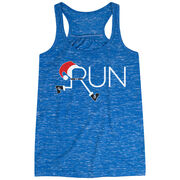 Flowy Racerback Tank Top - Let's Run For Christmas