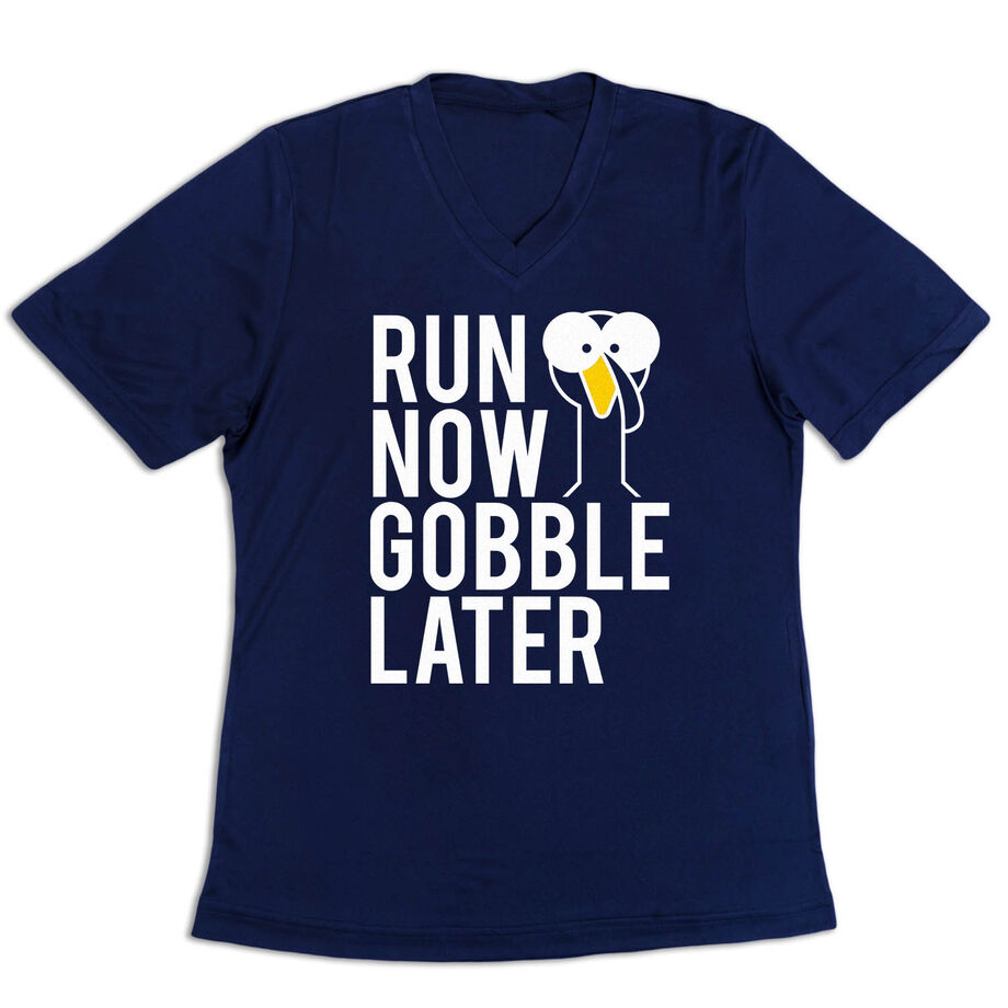Women's Short Sleeve Tech Tee - Run Now Gobble Later (Bold)
