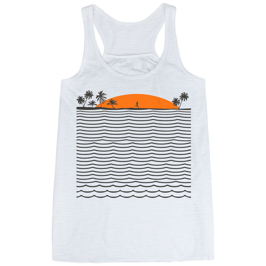 Running Flowy Racerback Tank Top - Chasing Sunsets