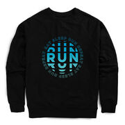 Running Raglan Crew Neck Sweatshirt - Eat Sleep Run Repeat