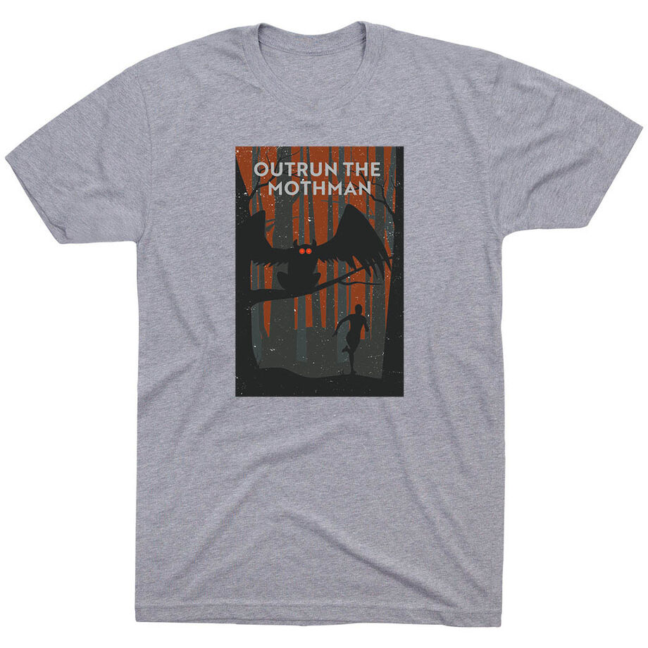 Running Short Sleeve T-Shirt - Outrun the Mothman