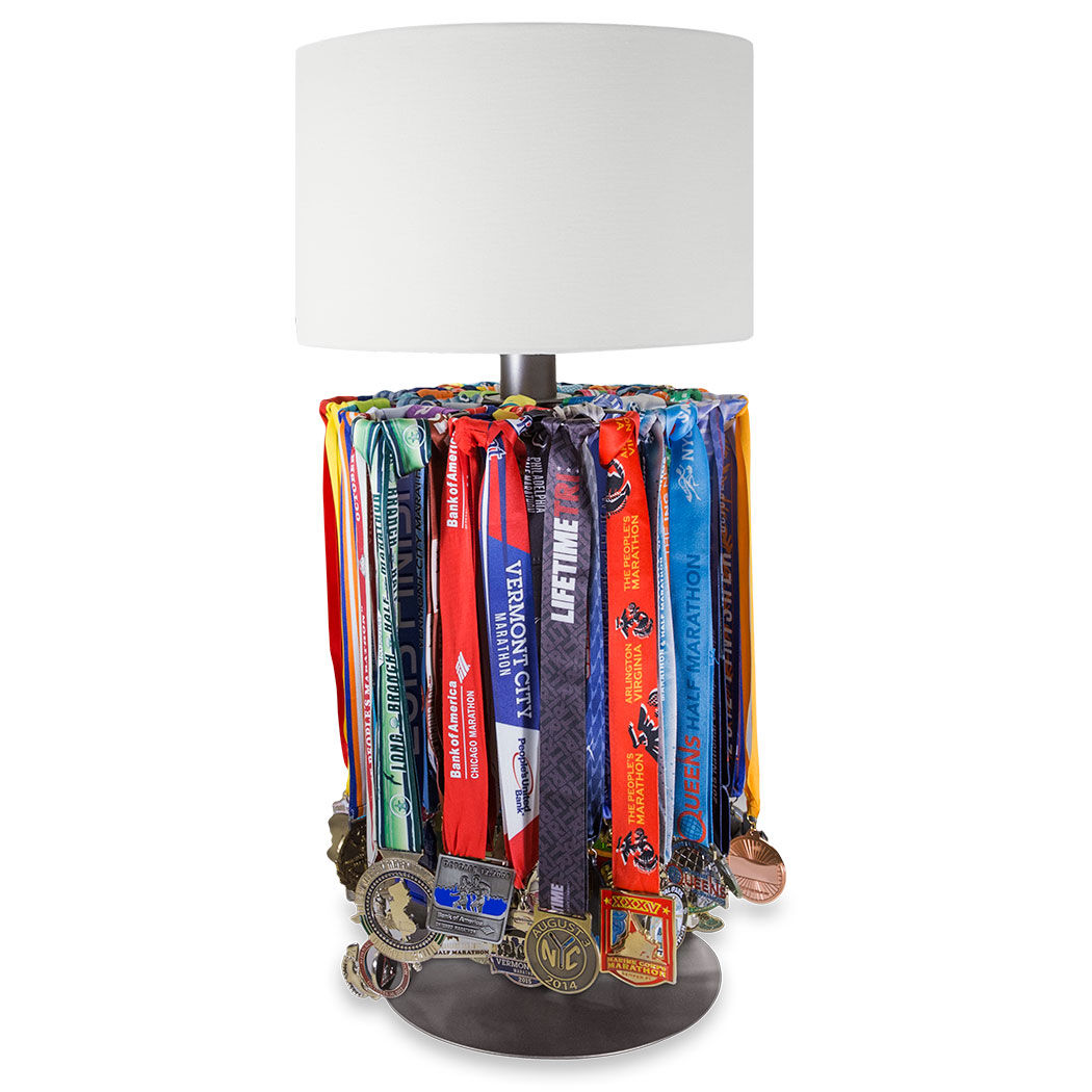 Premier Tabletop Running Race Medal Display Display & Lamp Gone For a Run 