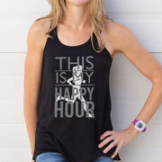 Flowy Racerback Tank Top - This Is My Happy Hour