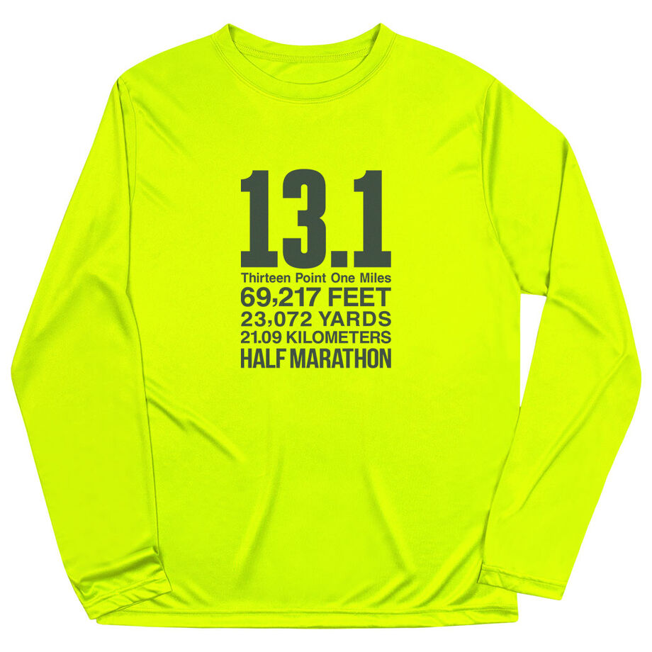 Men's Running Long Sleeve Performance Tee - 13.1 Math Miles