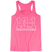 Running Flowy Racerback Tank Top - Half Marathoner 13.1 Miles