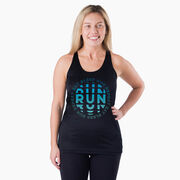 Women's Racerback Performance Tank Top - Eat Sleep Run Repeat