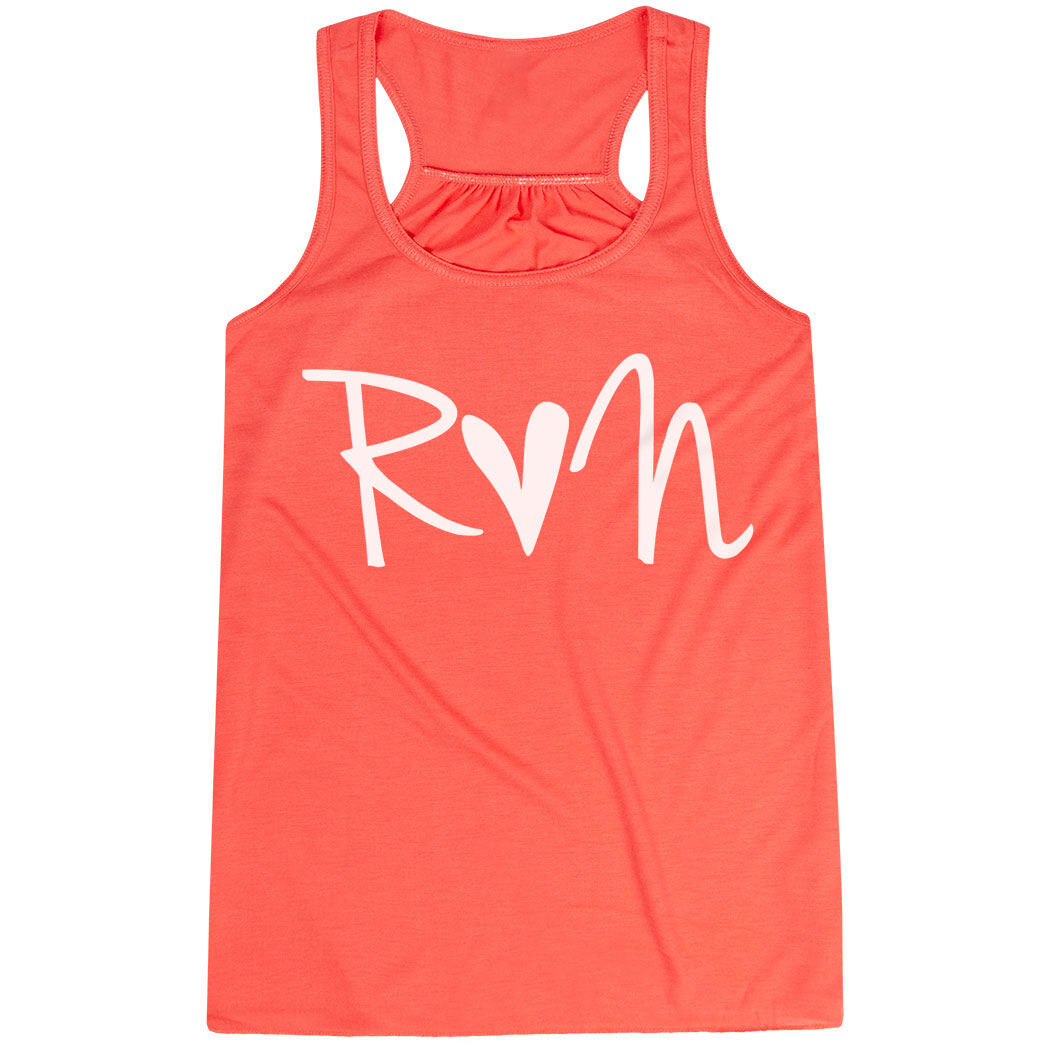 Flowy Racerback Tank Top Run Heart Gone For a Run