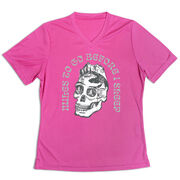 Women's Short Sleeve Tech Tee - Miles To Go Before I Sleep - Skull