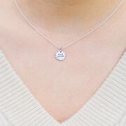 Livia Collection Sterling Silver Scalloped Sole Sister Necklace