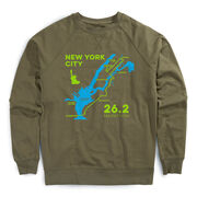 Running Raglan Crew Neck Pullover - New York City Route