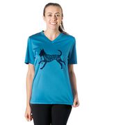 Women's Short Sleeve Tech Tee - I'd Rather Be Running with My Dog