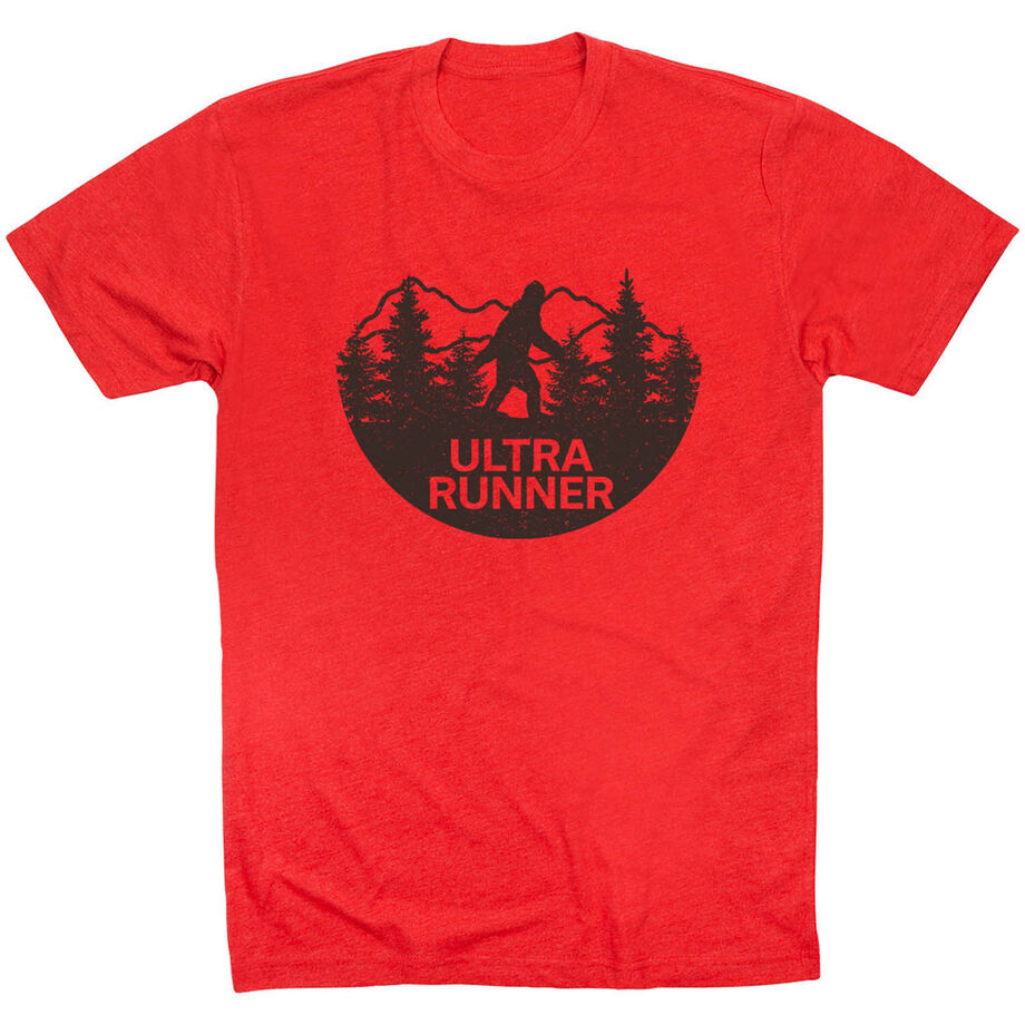Running Short Sleeve T-Shirt - Ultra Runner Bigfoot