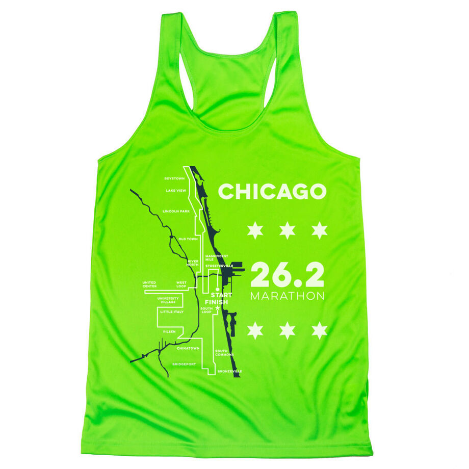 Women's Racerback Performance Tank Top - Chicago Route