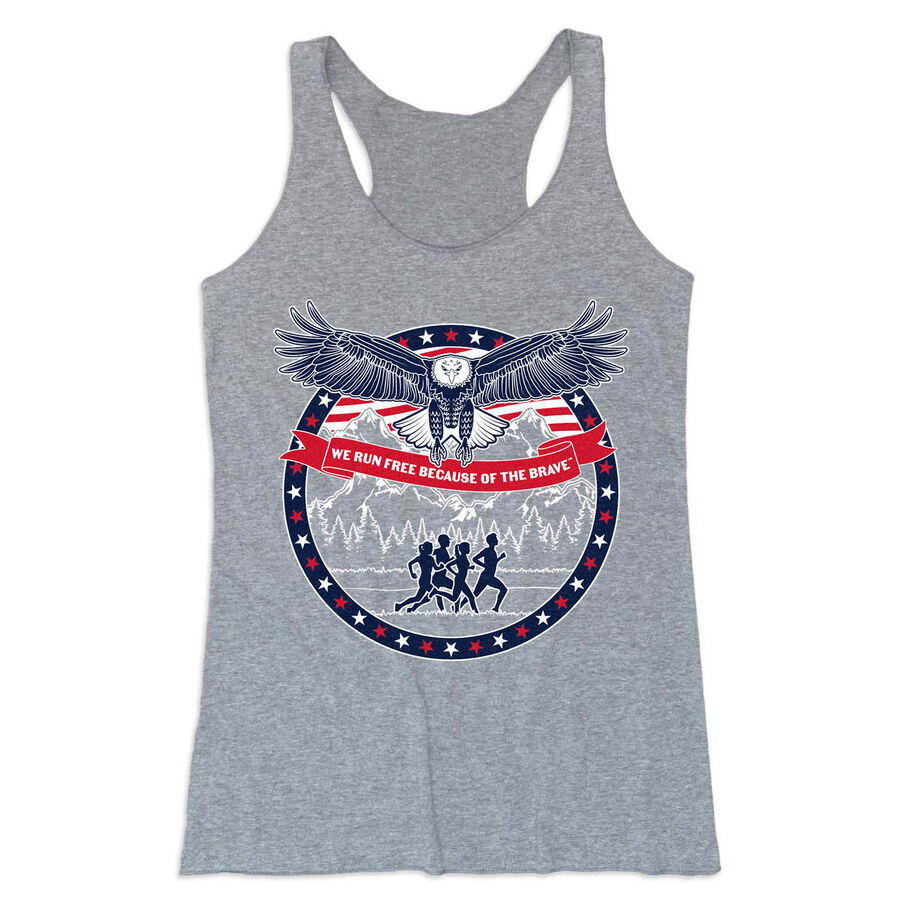 Women's Everyday Tank Top - We Run Free Because Of The Brave