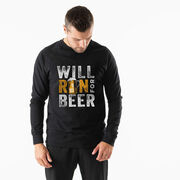 Running Raglan Crew Neck Pullover - Will Run For Beer