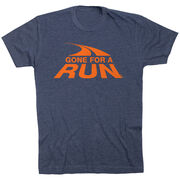 Running Short Sleeve T-Shirt - Gone For a Run Logo (Orange) 