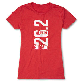 Women's Everyday Runners Tee - Chicago 26.2 Vertical