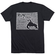Running Short Sleeve T-Shirt - Wyoming State Runner 