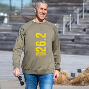 Running Raglan Crew Neck Pullover - Boston 26.2 Vertical