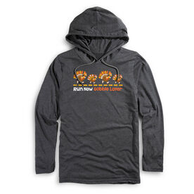 Running Lightweight Hoodie - Run Now Gobble Later Turkeys