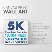 Running Canvas Wall Art - Math Miles 5K
