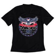 Women's Short Sleeve Tech Tee - We Run Free Because Of The Brave