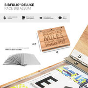 Premier Wood BibFOLIO® Race Bib Album - The Journey of A Thousand Miles