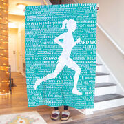 Running Premium Blanket - Inspiration Female