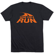 Running Short Sleeve T-Shirt - Gone For a Run® Logo (Orange)