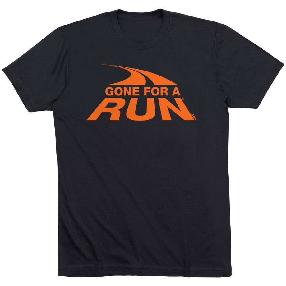 Running Short Sleeve T-Shirt - Gone For a Run® Logo (Orange)