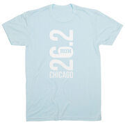 Running Short Sleeve T-Shirt - Chicago 26.2 Vertical