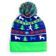 Running Knit Hat - Christmas Sweater (Neon)
