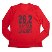 Women's Long Sleeve Tech Tee - 26.2 Math Miles