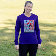 Women's Long Sleeve Tech Tee - Stars and Strides